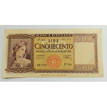 Repubblica 500 lire 1947...