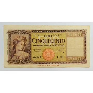 Repubblica 500 lire 1947...