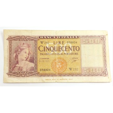 Italia 500 lire ornato 1961...